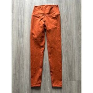 Fleo‎ Womens El Toro Elastic Waist Orange Compression Legging Size Small